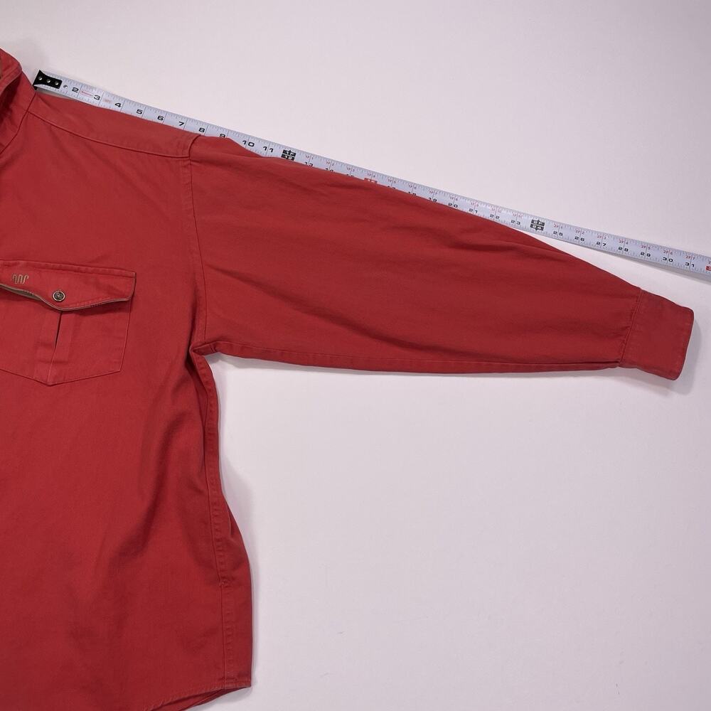 King Ranch Button Down Shirt Men’s XL Flip Cuff Salmon Made In USA Cowboy Rodeo - Picture 9 of 10